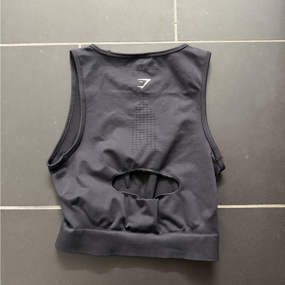 Black Sleeveless Gymshark Top